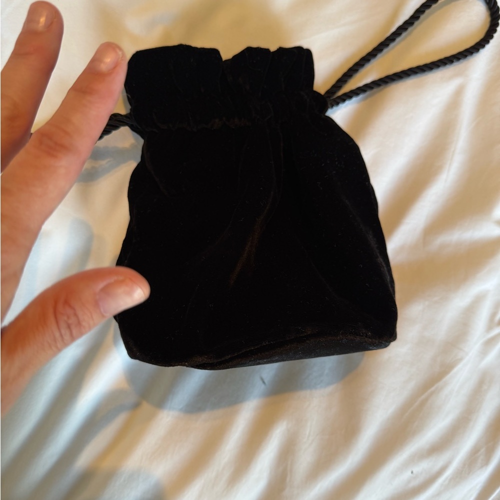 Elegant Black Velvet Drawstring Pouch from Doen